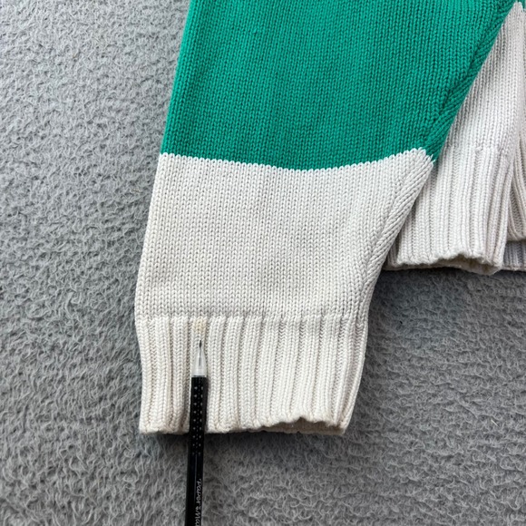 Vintage Eddie Bauer Striped Cotton Knit Sweater Mens Large Colorblock Crewneck - Picture 4 of 10